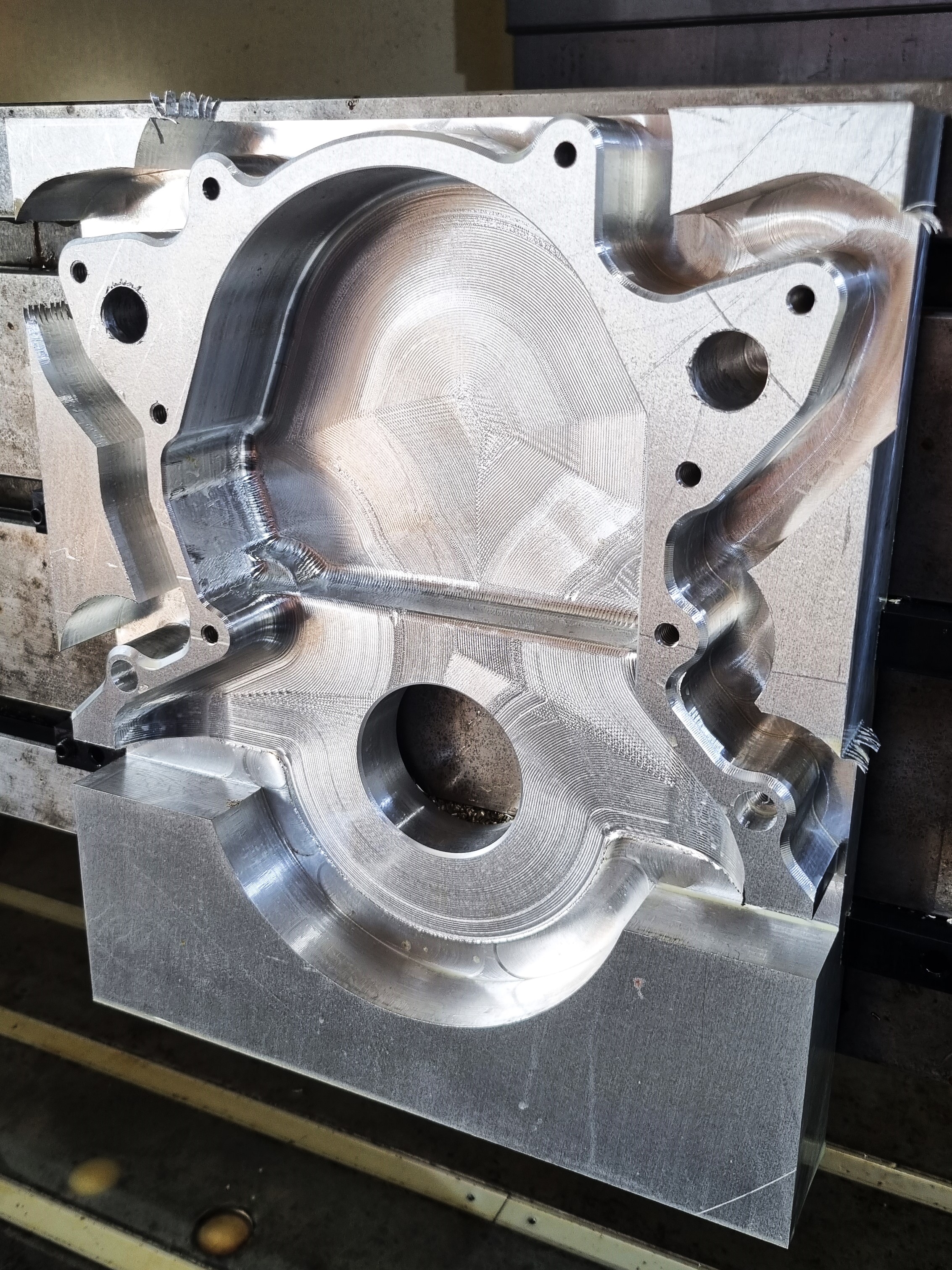 CNC machined engine cover